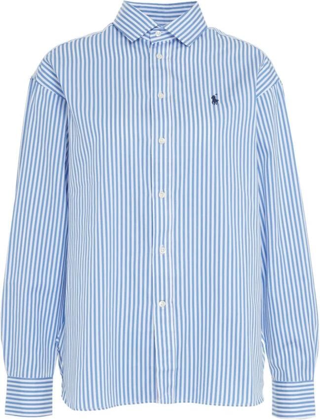 Polo Ralph Lauren Relaxed fit overhemdblouse met logostitching - Foto 3