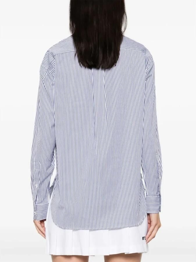 Polo Ralph Lauren Blauw Gestreept Katoenen Shirt Classics Blue Dames - Foto 3