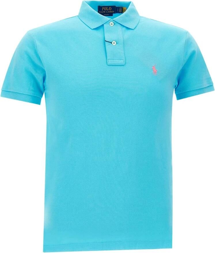 Ralph Lauren Turquoise Polo Shirt Amerikaanse Stijl Icoon Blue Heren - Foto 4