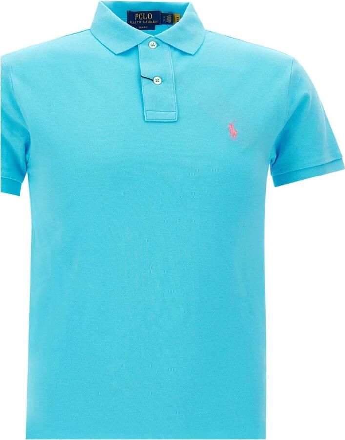 Ralph Lauren Turquoise Polo Shirt Amerikaanse Stijl Icoon Blue Heren - Foto 5