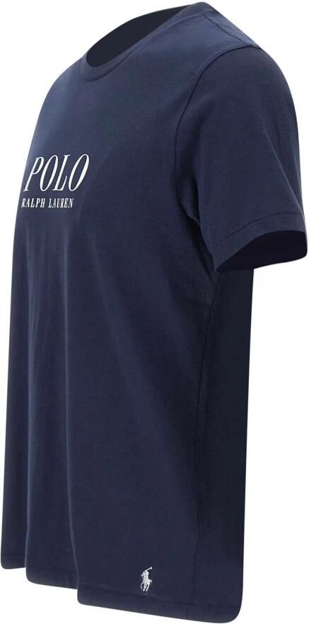 Ralph Lauren Katoenen Crew-neck T-shirt met Bedrukte Letters en Geborduurd Logo Blauw Heren - Foto 3