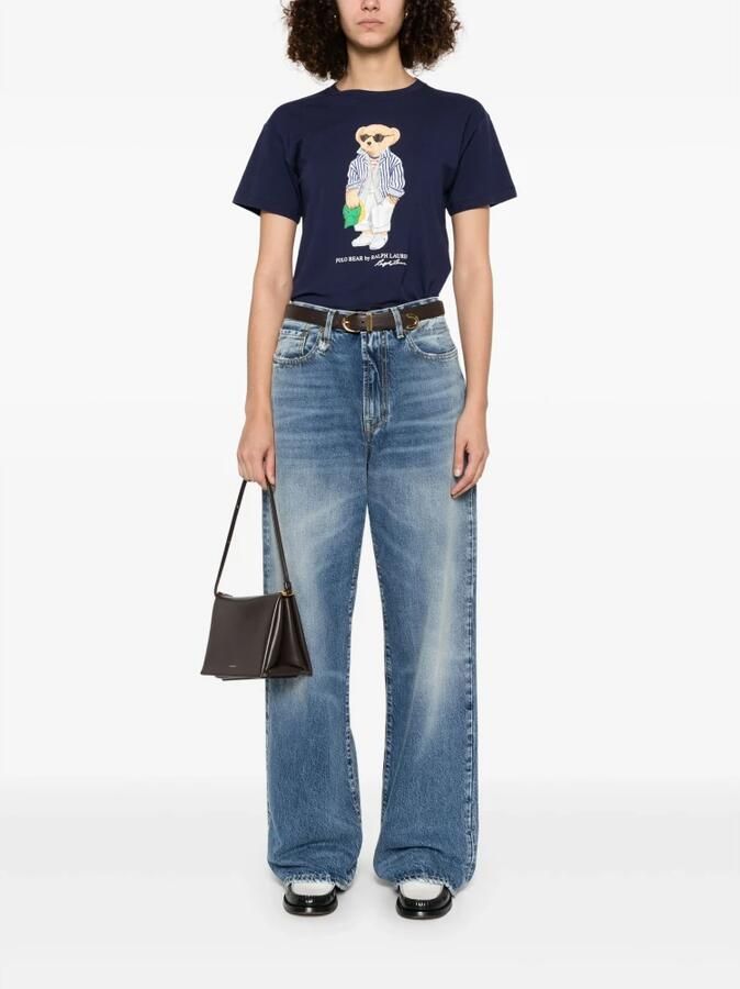 Polo Ralph Lauren Klassiek Katoenen T-shirt met Bear Logo Blue Dames - Foto 9