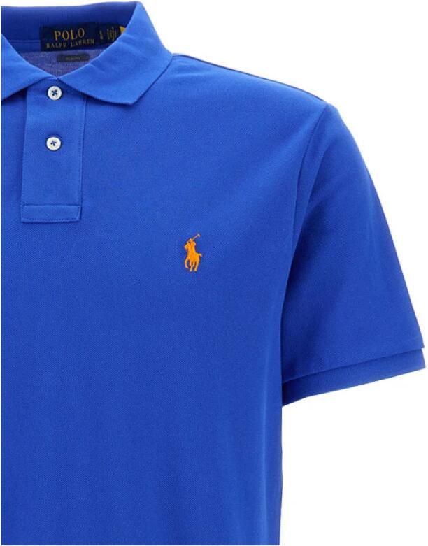 Polo Ralph Lauren Blauw Polo Shirt met Logo Borduursel Blue Heren - Foto 2