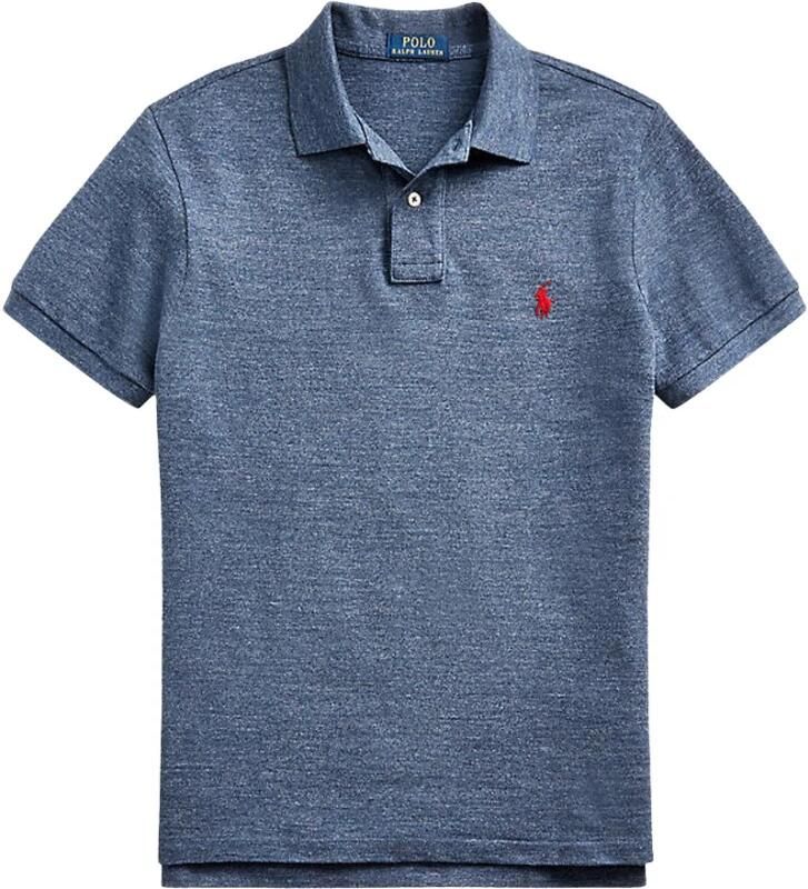 Polo Ralph Lauren Blauwe Polo T-shirts en Polos met Rode Pony Borduursel Blue Heren - Foto 4