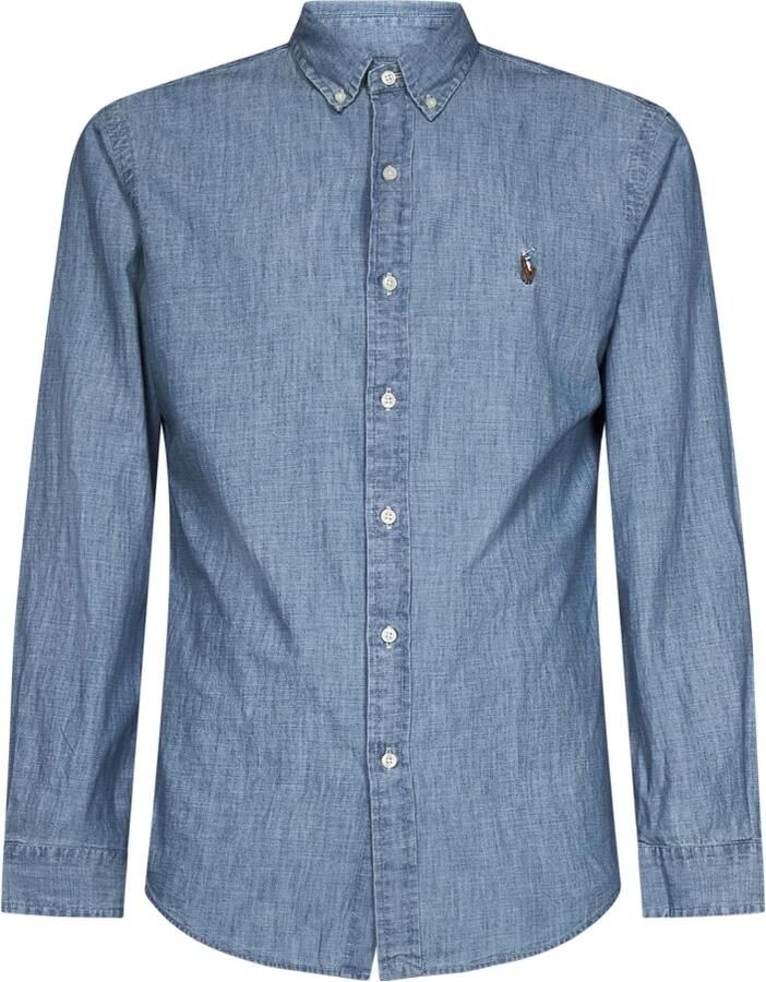 Polo Ralph Lauren Blauw Slim-Fit Overhemd met Pony Borduursel Blue Heren - Foto 4