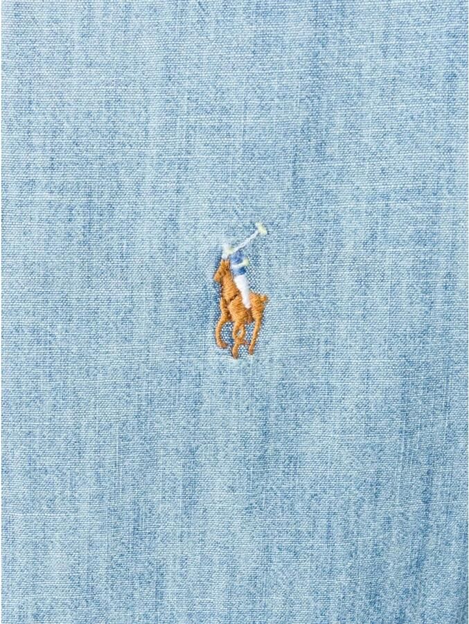 Polo Ralph Lauren Blauw Slim-Fit Overhemd met Pony Borduursel Blue Heren - Foto 5