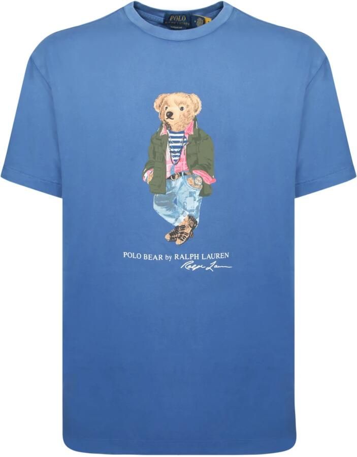 Polo Ralph Lauren Blauw Teddybeerprint T-shirt Blue Heren - Foto 2