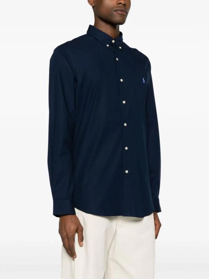 Polo Ralph Lauren Blauwe Button-Down Overhemd met Handtekening Pony Blue Heren - Foto 4