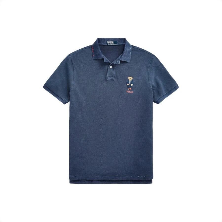 Polo Ralph Lauren Blauwe Casual Korte Mouw Polo Shirt Blue Heren