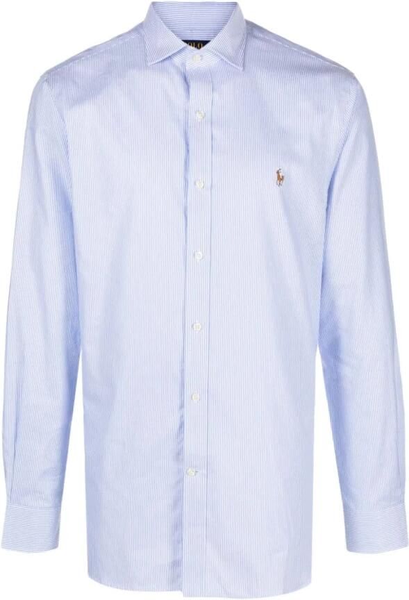 Polo Ralph Lauren Blauwe Casual Overhemd met Lange Mouwen Blue Heren