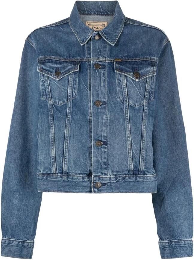 Ralph Lauren Indigo Blue Denim Jacket Klassieke Stijl Blue Dames - Foto 2