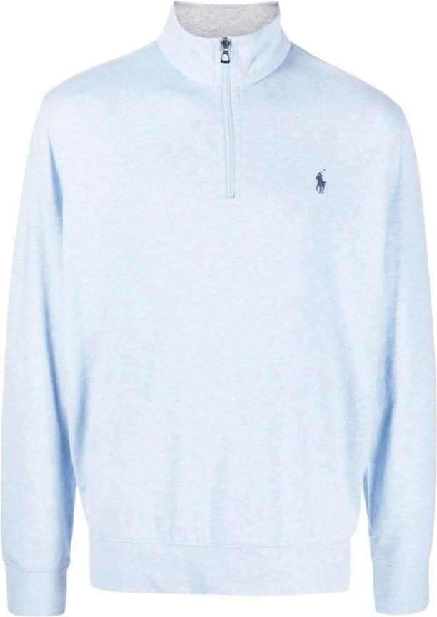 POLO Ralph Lauren fijngebreide schipperstrui office blue heather - Foto 2