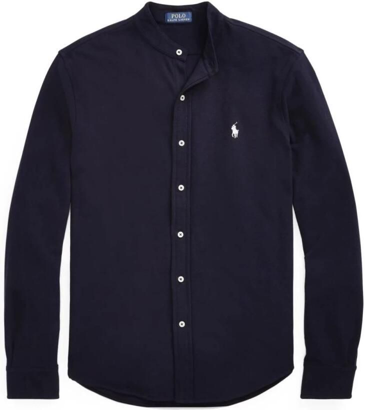 Polo Ralph Lauren Overhemd Lange Mouw CHEMISE AJUSTEE COL MAO EN POLO FEATHERWEIGHT LOGO PONY PLAYER