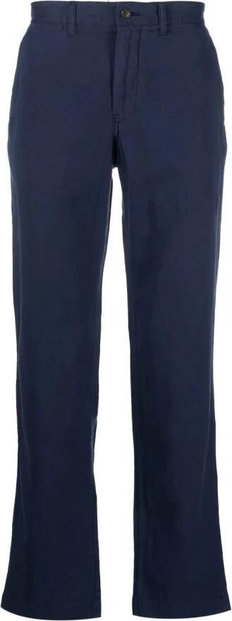 Polo Ralph Lauren Straight fit broek van een mix van linnen en katoen