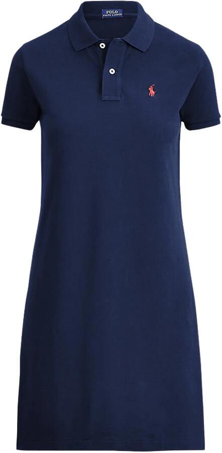 Polo Ralph Lauren Blauwe Polo Stijl Jurk met Pony Logo Blue Dames - Foto 3