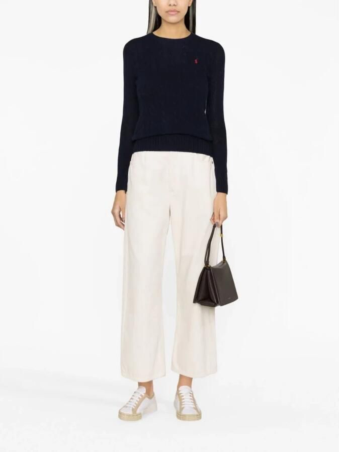 Ralph Lauren Comfortabele ronde hals gebreide trui voor vrouwen Blauw Dames - Foto 7