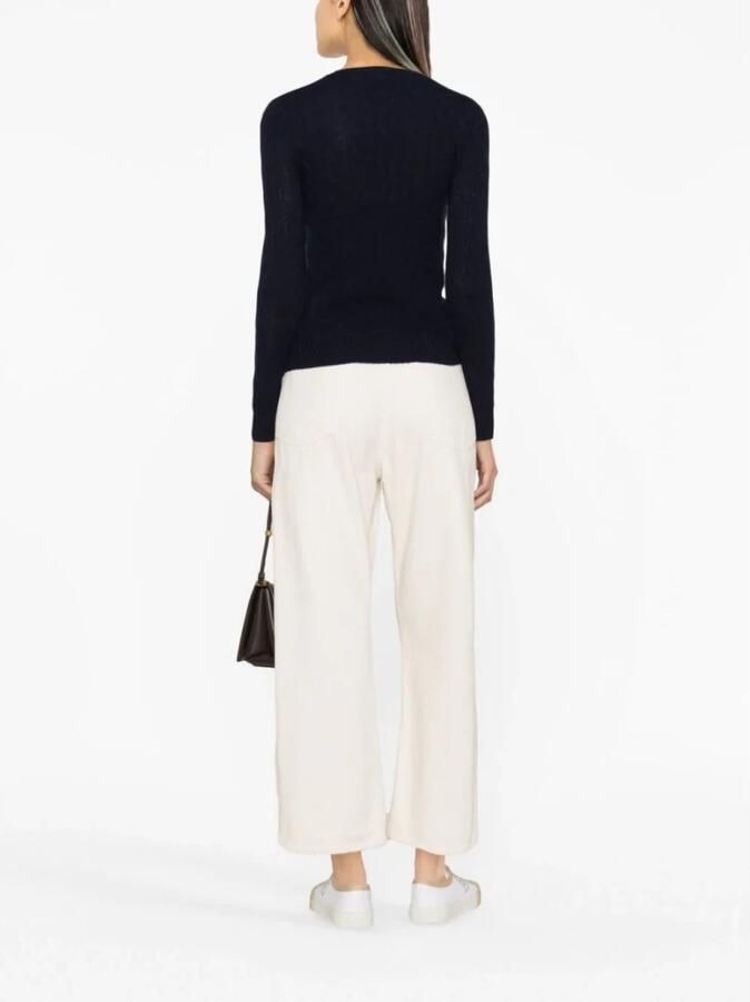 Ralph Lauren Comfortabele ronde hals gebreide trui voor vrouwen Blauw Dames - Foto 3