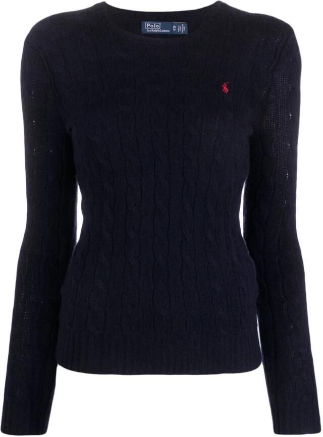 Ralph Lauren Comfortabele ronde hals gebreide trui voor vrouwen Blauw Dames - Foto 5