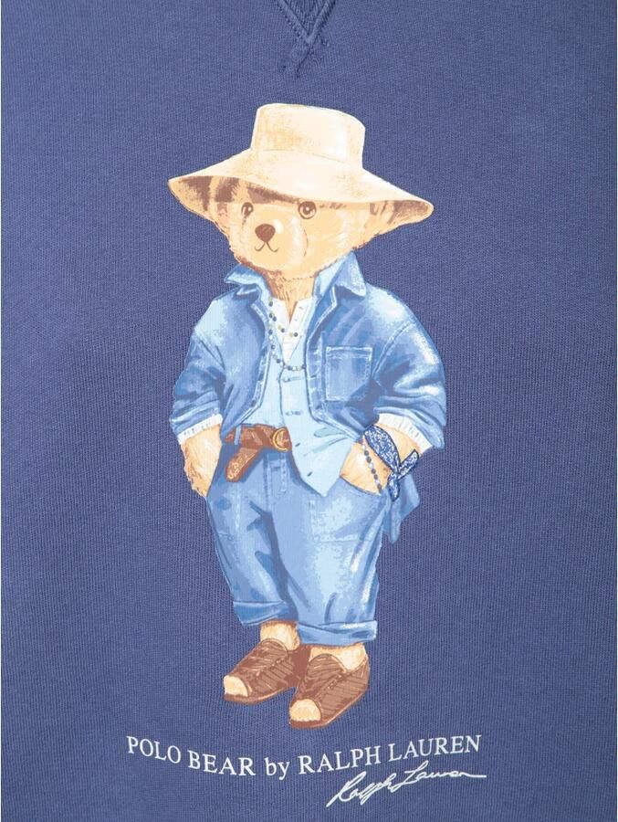 Polo Ralph Lauren Blauwe Sweatshirt met Polo Bear Print Blue Dames