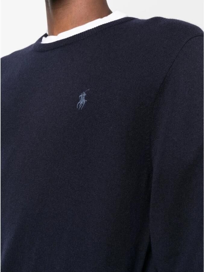 Polo Ralph Lauren Blauwe Sweaters LS CN Pp-Lange Mouwen-Pullover Blauw Heren