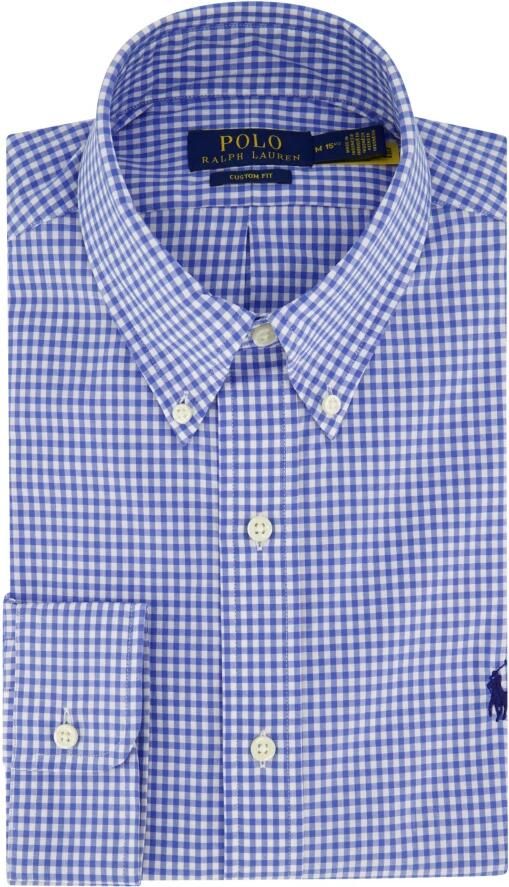 POLO Ralph Lauren geruit regular fit overhemd blue white check - Foto 3
