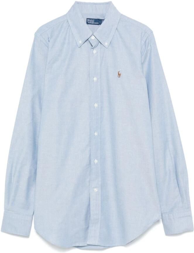Polo Ralph Lauren Casual Blauw Lang Shirt met Lange Mouwen Blue Dames