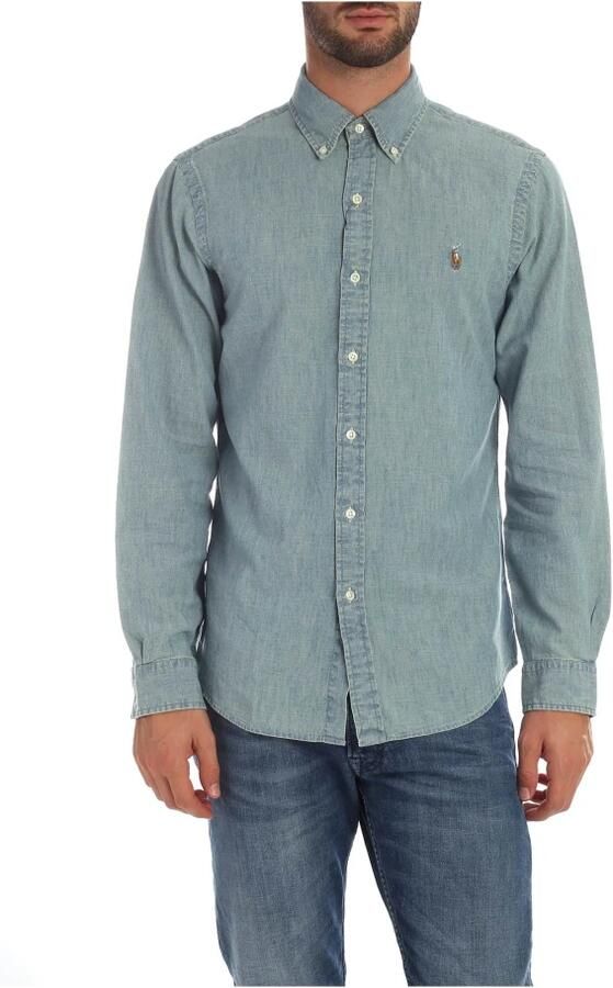 Polo Ralph Lauren Blauw Slim-Fit Overhemd met Pony Borduursel Blue Heren - Foto 11