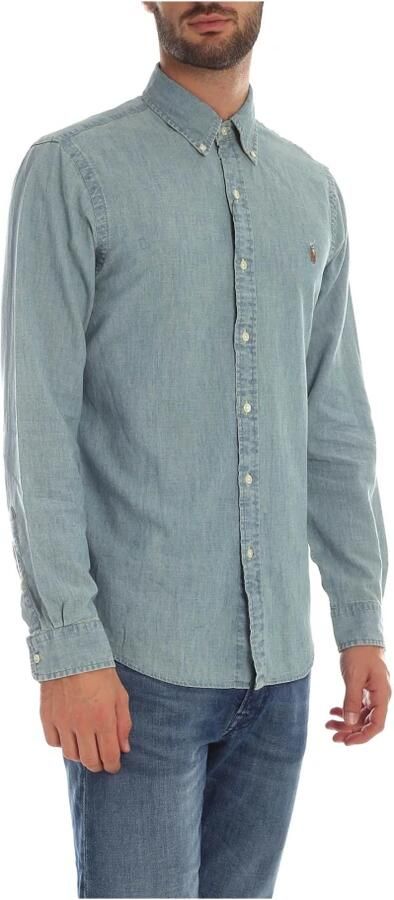 Polo Ralph Lauren Blauw Slim-Fit Overhemd met Pony Borduursel Blue Heren - Foto 14