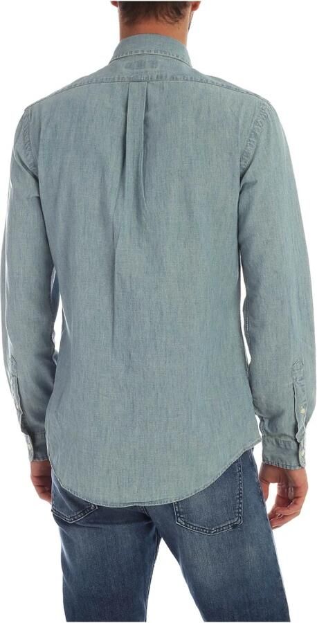 Polo Ralph Lauren Blauw Slim-Fit Overhemd met Pony Borduursel Blue Heren - Foto 13