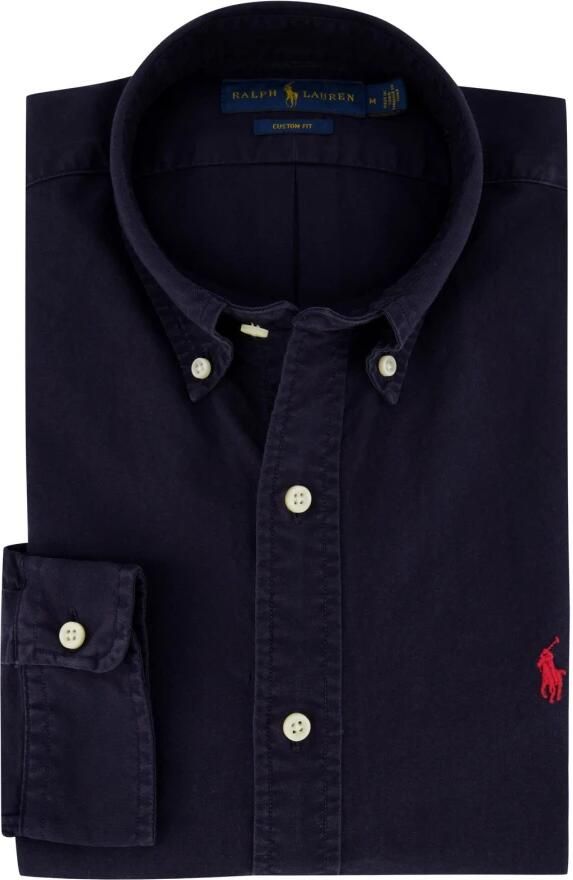 Polo Ralph Lauren Overhemd Lange Mouw CHEMISE DROITE CUSTOM EN OXFORD LEGER - Foto 3