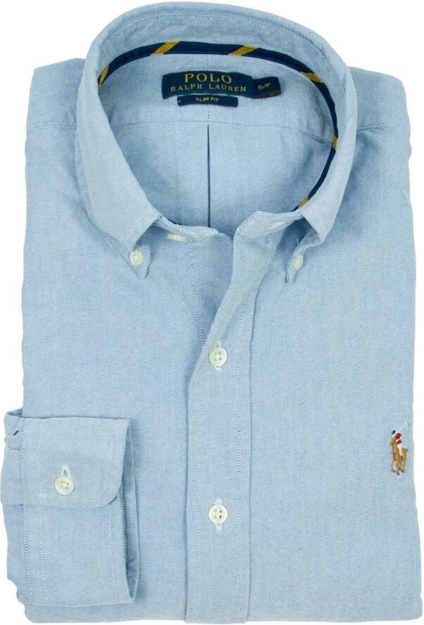 Ralph Lauren Blauwe Oxford Button Down Overhemd voor Heren Blue Heren - Foto 7
