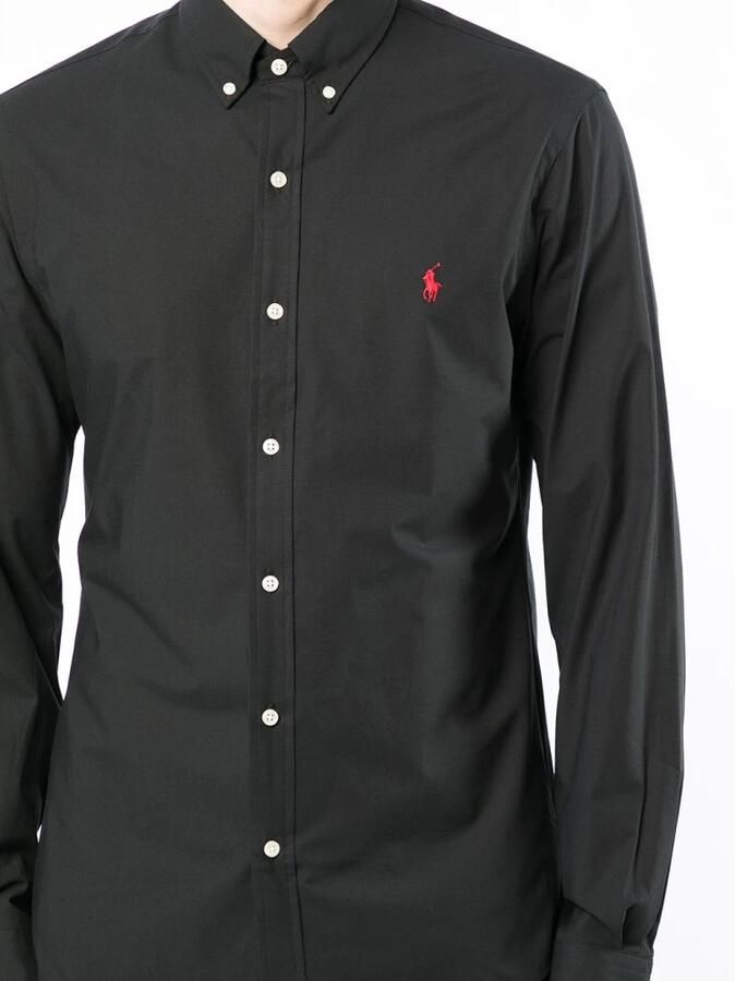 Polo Ralph Lauren Overhemd Lange Mouw CHEMISE DROITE CUSTOM EN OXFORD LEGER - Foto 3