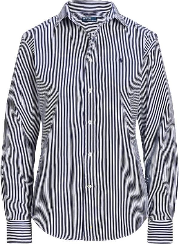 Polo Ralph Lauren Blauwe Katoenen Overhemden met Geborduurd Pony Blue Dames - Foto 8