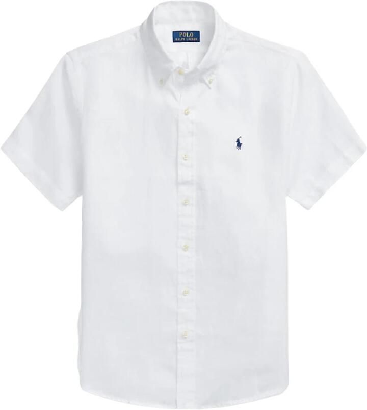 Polo Ralph Lauren Wit casual korte mouwen overhemd White Heren