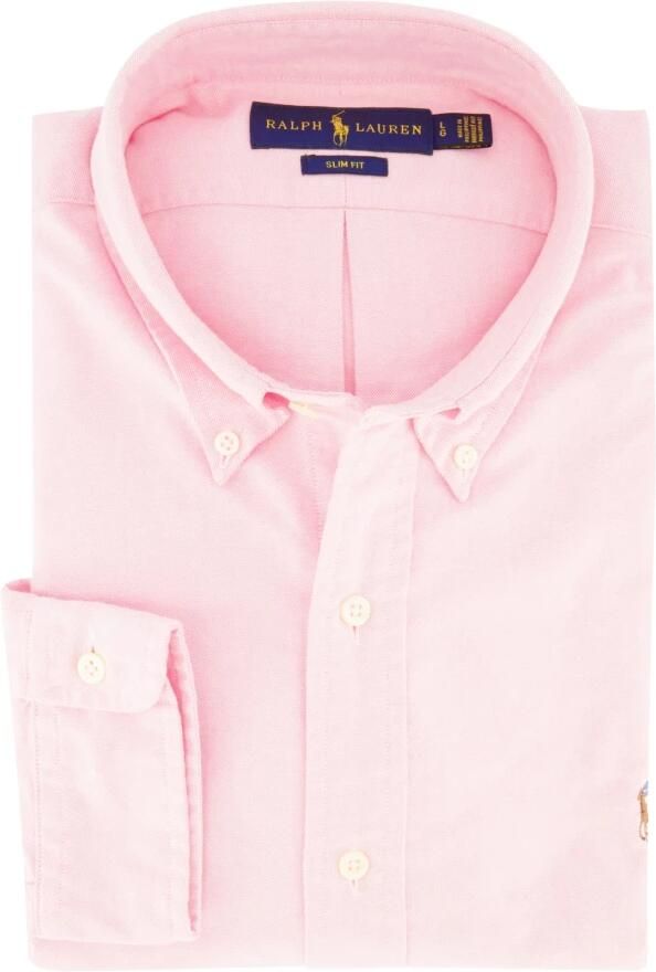 Polo Ralph Lauren Roze Overhemd Licht en Natuurlijk Roze Pink Heren - Foto 5