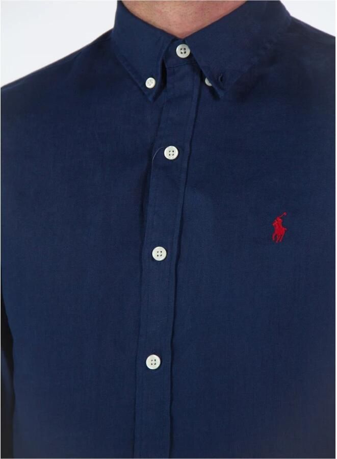Ralph Lauren Stijlvolle Casual Overhemd Camicia Sportiva ML BD Blue Heren - Foto 4
