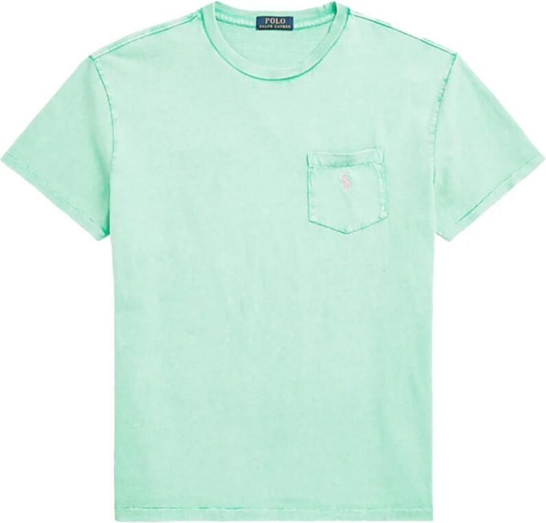 Ralph Lauren Groene Katoen Linnen Crew Neck T-shirt Green Heren