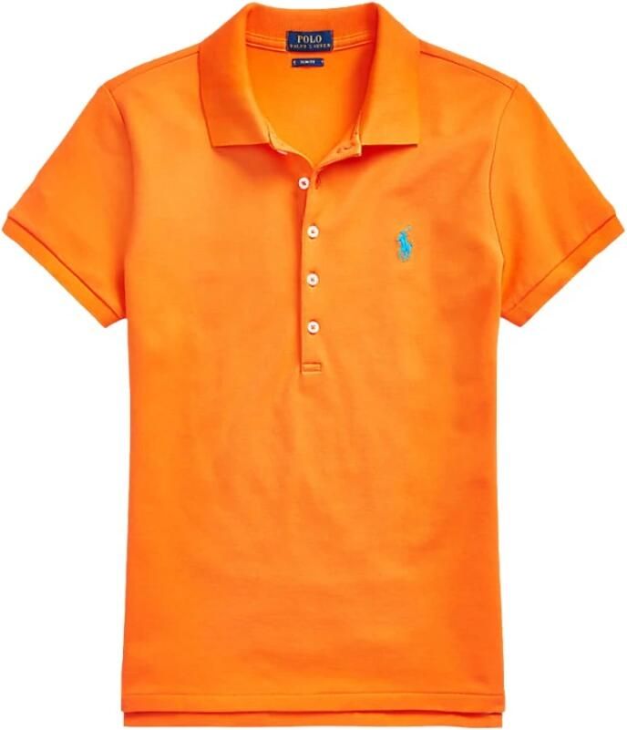 Polo Ralph Lauren Slim fit poloshirt met labelstitching model 'JULIE'