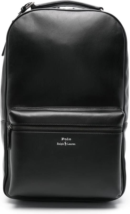Polo Ralph Lauren Casual Zwarte Leren Rugzak Black Heren - Foto 4