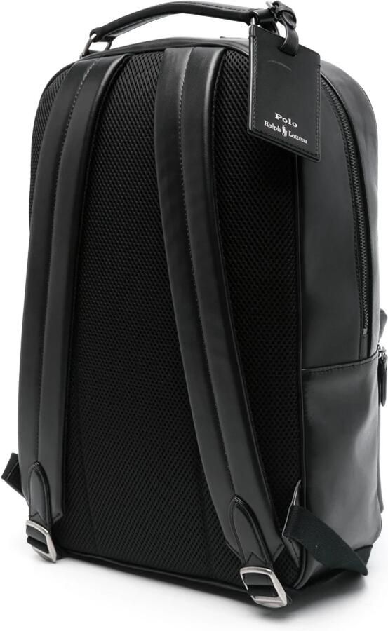 Polo Ralph Lauren Casual Zwarte Leren Rugzak Black Heren - Foto 3