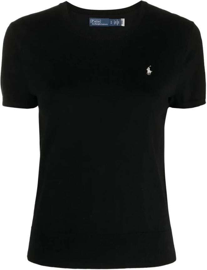 Polo Ralph Lauren Casual Zwarte Trui met Korte Mouwen Black Dames - Foto 2