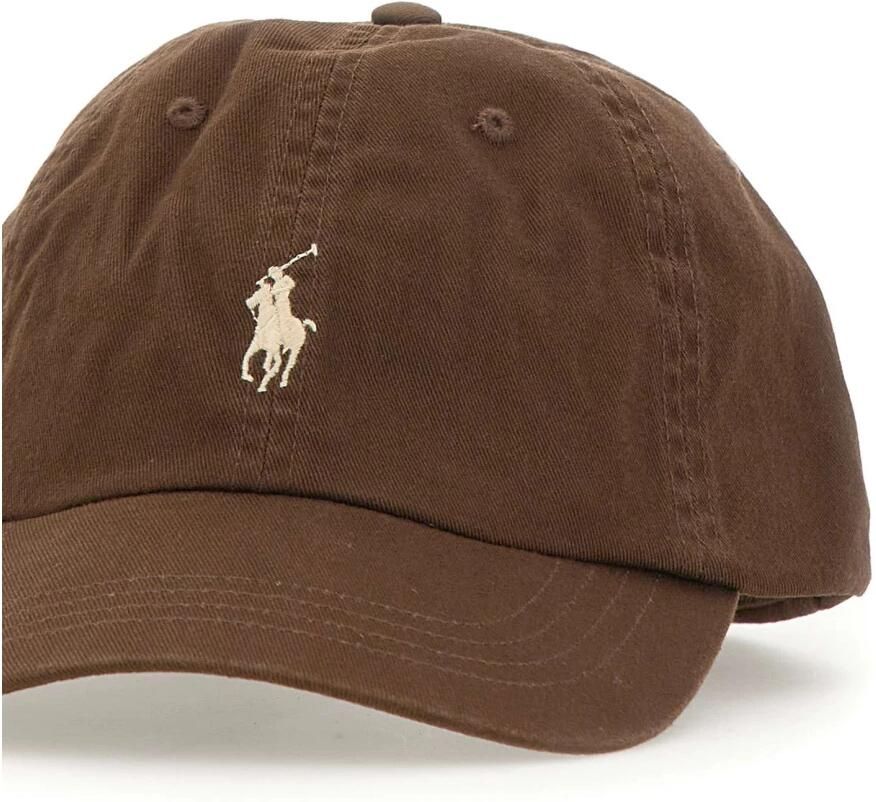 Polo Ralph Lauren Chocolade Mac Baseballpet Geborduurd Logo Brown Heren