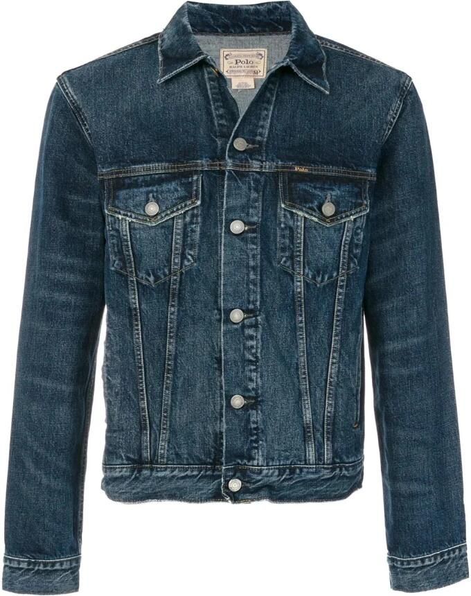Polo Ralph Lauren Jeansjack met klepzakken model 'ICON TRUCKER-DENIM-JACKET'