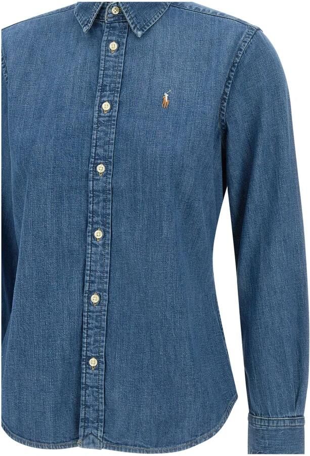 Polo Ralph Lauren Denim overhemd met iconisch logoborduursel Blue Dames - Foto 3