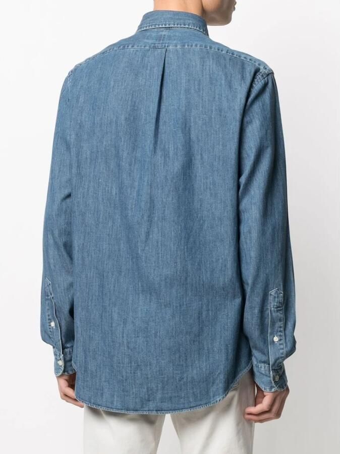 Polo Ralph Lauren Overhemd Lange Mouw CHEMISE CINTREE SLIM FIT EN JEAN DENIM BOUTONNE LOGO PONY PLAYER - Foto 14