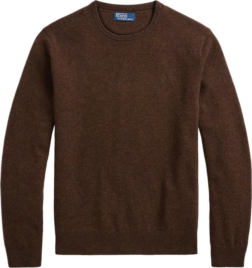 Polo Ralph Lauren Bruine Wollen Gebreide Trui Ronde Hals Brown Heren - Foto 3