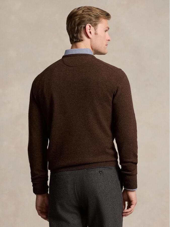 Polo Ralph Lauren Bruine Wollen Gebreide Trui Ronde Hals Brown Heren - Foto 2