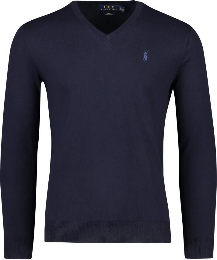 Polo Ralph Lauren Ralph Lauren trui Slim Fit donkerblauw v-hals