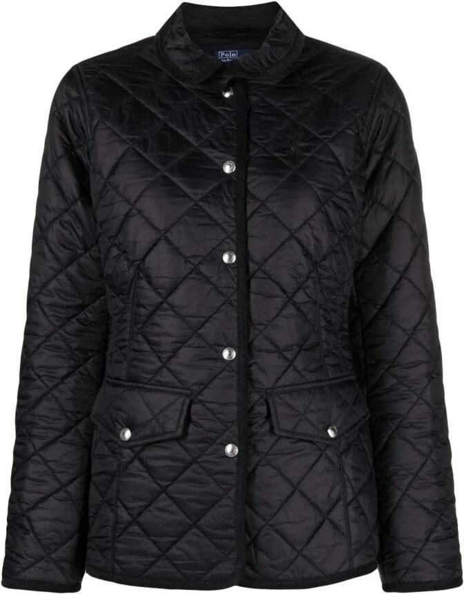 Polo Ralph Lauren Zwarte Gewatteerde Jas Black Dames