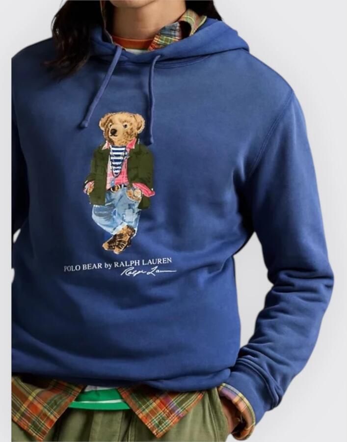 Polo Ralph Lauren Blauwe Beer Hoodie Sweatshirt Blue Heren - Foto 2